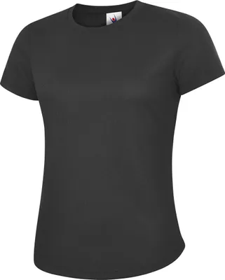 Produktbild von Damen Ultra atmungsaktives T-Shirt Schwarz 2XL 140 g/m² 100 % Polyester