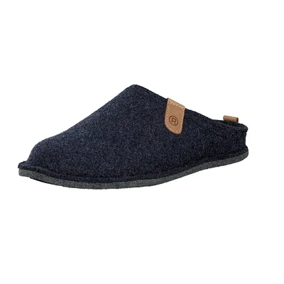 Produktbild von Rohde Herren Pantoffel Hausschuh Softfilz Wechselfußbett Lucca-H 6940, Größe:45 EU, Farbe:Blau