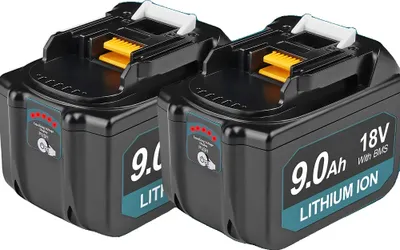 Produktbild von Ersatzbatterie, 9Ah Kapazität, 18V Spannung, 2 STK 9Ah Batterie