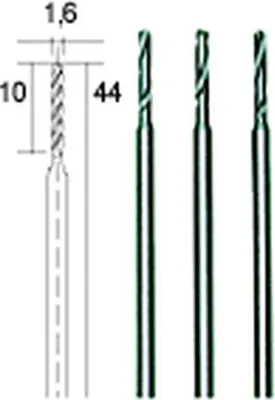 Immagine prodotto di Proxxon 28858 HSS-MICRO-Spiralbohrer Durchmesser 1,6mm, 3 Stück