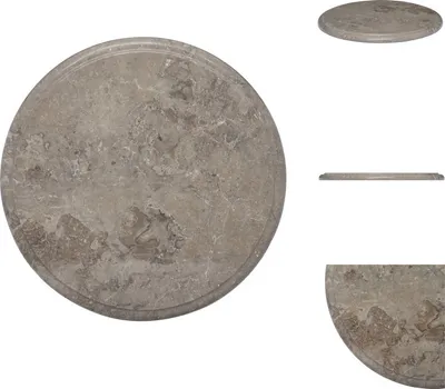 Image de vidaXL Plateau de table Gris Ø40x2,5 cm Marbre - Plateaux de table