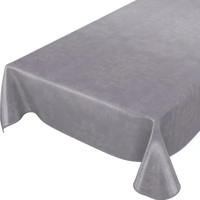 Produktbild von Tischdecke Wachstuch Einfarbig Grau Robust Wasserabweisend Breite 140 cm Länge 260 cm