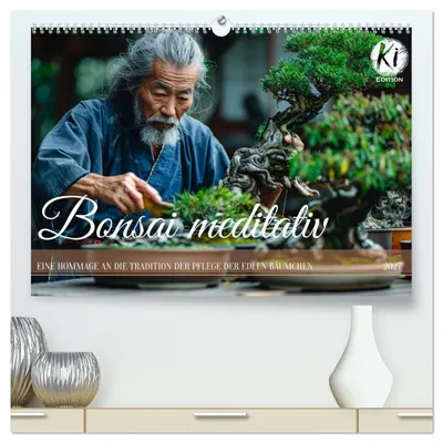 Produktbild von Bonsai meditativ (hochwertiger Premium Wandkalender 2027 DIN A2 quer), Kunstdruck in Hochglanz
