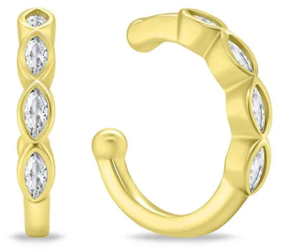 Produktbild von Elegante vergoldete Ohrringe mit Zirkonen EA782Y