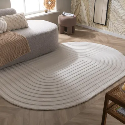 Produktbild von Volero - Teppich Organisch - Flowy Arch Creme - 230x330 cm - Wohnzimmer, Schlafzimmer - Modern, Skandinavisch, Japandi