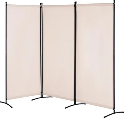 Obrázek produktu pro Paraván 3 panely Látkový paraván pro kancelář ložnici béžový