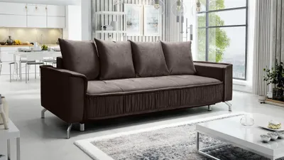 Produktbild von Schlafsofa Sofa 3-Sitzer FLORENCE Stoff Element Braun