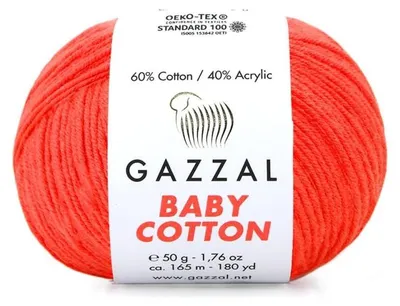 Obrázek produktu pro Příze Gazzal Baby Bavlna 3459 – lososová barva – pro pletení a háčkování