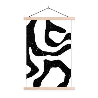 Produktbild von MuchoWow® Textilposter Abstrakt - Minimalismus - Design 60x90 cm mit holzfarbenen Rahmen - Textil