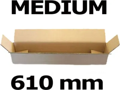 Produktbild von 30x Faltkarton Versandhülsen 610x105x105mm sehr stabil 2-wellig braun