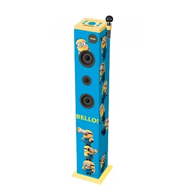 Produktbild von Lexibook K8050DES Tower Karaoke Minions Bluetooth-Lautsprecher, 40 Watt RMS pro Kanal, USB 2.0