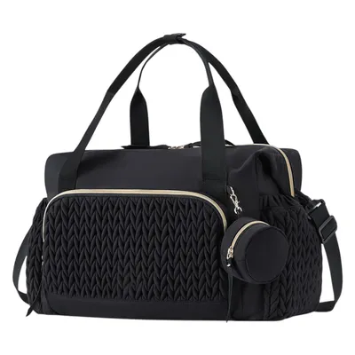 Produktbild von Groß Wickeltasche mit Schnullertasche, Multifunktions Babytasche, Schwarz