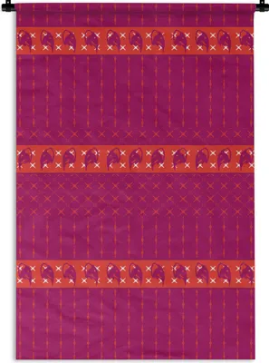 Produktbild von MuchoWow® Wandteppich Wandbehang Elefant - Design - Rosa 60x90 cm Tapisserie Dekoration Wandtuch - Foto-Teppich - Abwaschbar