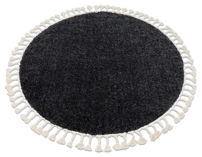 Imagen del producto de Alfombra BERBER 9000 circulo  Franjas Bereber Marroquí Shaggy gris circulo 160 cm