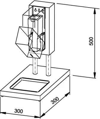 Produktbild von Desinfektion Tischsäule aus Edelstahl von Wagner Ewar  WP102e-7T mit Sensor-Desinfektionsmittelspender