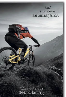 Produktbild von Geburtstag Glückwunschkarte mit Briefumschlag Downhill Gentlemen's Club