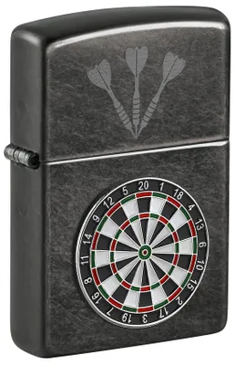 Produktbild von Zippo Feuerzeug Dartscheibe Dartboard Classic Grey Sturmfeuerzeug mit Emblem und Lasergravur