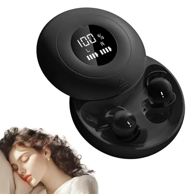 Produktbild von Kopfhörer Kabellos In Ear Bluetooth Earbuds ,Schlafkopfhörer,300mAh - Ohrhörer mit LED-Anzeige, Ladeetui und USB-C Ladekabel