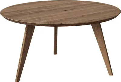 Produktbild von Orbetello Couchtisch Ø90 cm Tabacco - Massivholz Eiche geölt