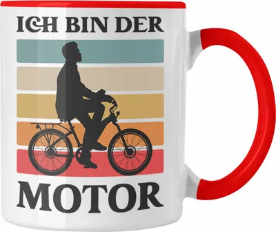 Produktbild von Trendation - Fahrradfahrer Geschenk Tasse mit Spruch Rennrad Mountainbike Geschenkidee Radfahrer Lustig (Rot)