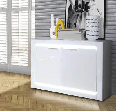 Image de Kommode >L-Light< in weiß - 103x78,3x41,3cm (BxHxT)