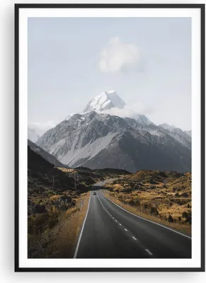 Produktbild von Gerahmtes Poster - Schwarzer Rahmen - Weg Berg Gipfel - 70x100 cm - Wand Bild - Wanddeko - Wandbilder - Kunstposter - Wandposter - Bilderrahmen - Bilder - Kunstdruck - P2BPA70x100-4833
