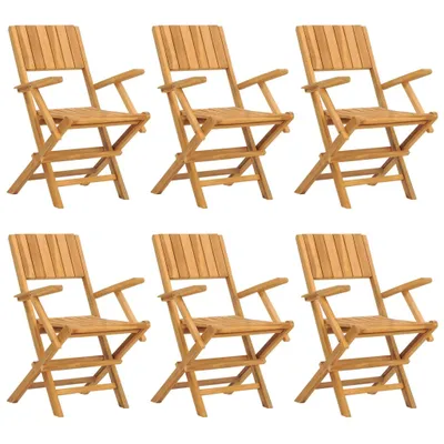Produktbild von Gartenstühle 6 Stk. Klappbar 55x61x90 cm Massivholz Teak