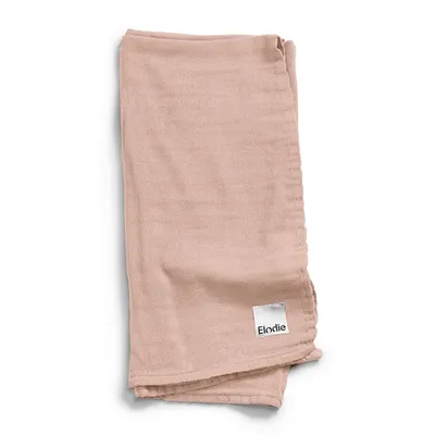 Produktbild von Elodie Details Bambus Musselin Decke - Powder Pink 80 x 80 cm - Material: 50% Bambus - 50% Baumwolle - waschbar bei 30°C - Babydecke