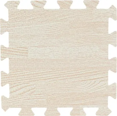 Immagine prodotto di Tappeto puzzle in schiuma per bambini 30x30, motivo legno beige