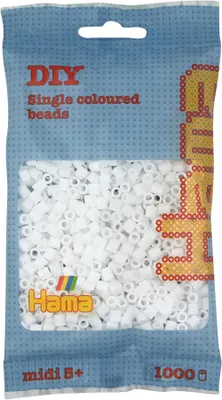 Produktbild von Hama-Perlen Weiss 1000Stück, 1Beutel