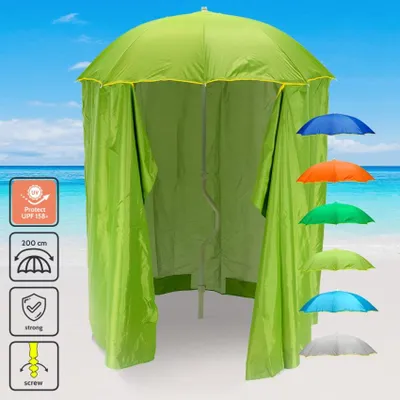 Produktbild von Sonnen/Strandschirm Girafacile uv-Schutz und Zelt Angeln 200 cm Zeus - Grün