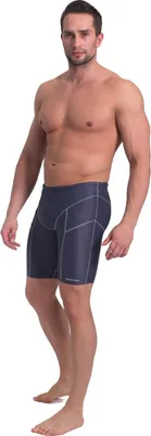 Produktbild von Sesto Senso Herren Jammer Badehose Sportlich bis halber Oberschenkel – Enganliegende Badeshorts Boxer für Surfen Segeln und Wassersportarten – Größe XXL Grau