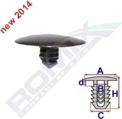 Produktbild von 10x ROMIX C60695 Clip motorseitig