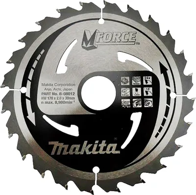Obrázek produktu pro Pilový kotouč Makita, MFORCE 170 x 30 mm - 24 zubů