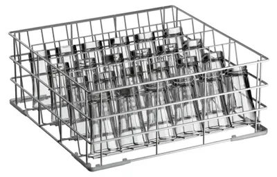 Obrázok produktu pre Košík na poháre, 4 priehradky, vnútorná výška 200 mm, 500 x 500 mm