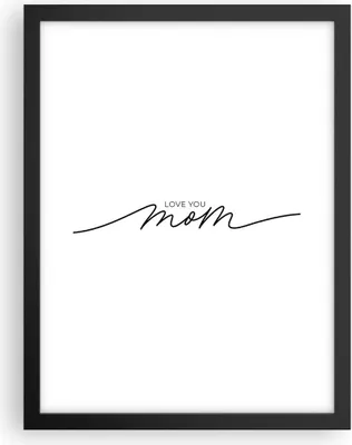Produktbild von Gerahmtes Poster - Schwarzer Rahmen - Ich liebe dich Mama - 30x40 cm - Wand Bild - Wanddeko - Wandbilder - Kunstposter - Wandposter - Bilderrahmen - Bilder - Kunstdruck - P2BPA30x40-4794