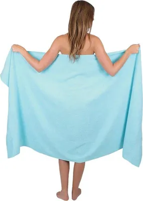 Produktbild von Famanu Badetuch XXL 100x200 cm - türkis - 100% Baumwolle