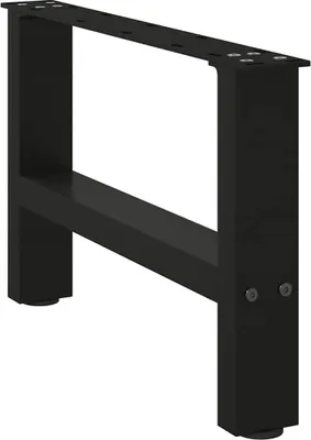 Obrázok produktu pre Nohy konferenčného stolíka, čierne, 2 ks, 50 x (30-31) cm, oceľové