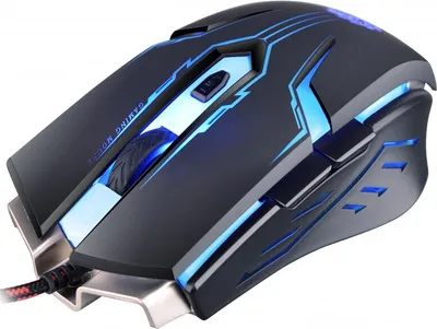 Obrázok produktu pre Optická herná myš Hunter 2 2400 DPI 6 tlačidiel programovateľná s nylonovým káblom Ergonomická 4 farby LED osvetlenia pre PC , počítač , notebook , notebook , tablet