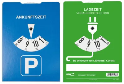 Immagine prodotto di RNK Verlag 3118-1 Disco di parcheggio secondo StVO - 11 x 15 cm, con disco di caricamento, scatola di cartone