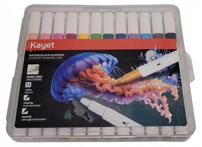 Produktbild von Kayet Filzstifte Aquarell-Effekt Pastel 12 Stück