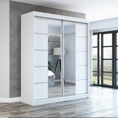 Schwebetürenschrank Kleiderschrank ERA  180 cm Schrank Garderobe Spiegel.Verschiedene Farben (Weiß, Schwarz, Somona). Möbel vom Hersteller!
