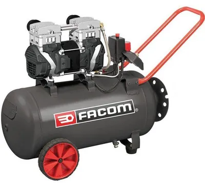 Image de Compresseur - Horizontal - Facom - Débruité Silver - 50 L - 2,5 HP - Silencieux