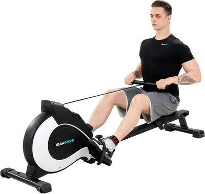 Produktbild von GEARSTONE Faltbarer Rudergerät, hochwertiger magnetischer, einstellbare Widerstände, leiser Innenruderer, LCD-Bildschirm für Heimfitness geeignet