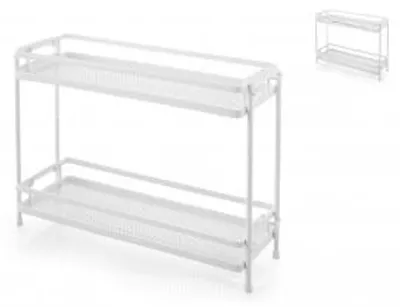 Immagine prodotto di H&H Portaoggetti 2 Ripiani Loft Bianco Cm 26X10Xh20,5