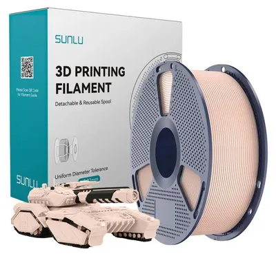 Produktbild von PLA-Filament - 3D-Druckerfilament - 1 kg - 1,75 mm - ±0,02 mm Toleranz - 330 m - Für FDM-Drucker - Beige