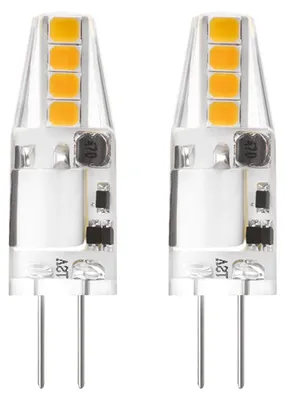 Productafbeelding van Kobi LED Insteeklamp G4 Helder - 1.5W 170lm 3000K - Warmwit - Vervangt 18W - 12V - 2 stuks