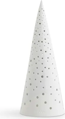 Produktbild von Kähler Nobili Teelichtleuchter Kegel Ø 10,5 x 25,5 cm Keramik weiß 692418