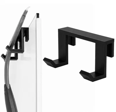 Produktbild von Scheibenabzieher Halter Glas Abzieher Halterung Duschkabinenabzieher Glastür Schwarz