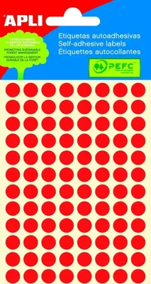 Image de Etiquettes autocollantes O 8 mm - rouge